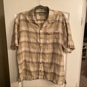 Tommy Bahama Large Shirt Linen Short Sleeve Button Down